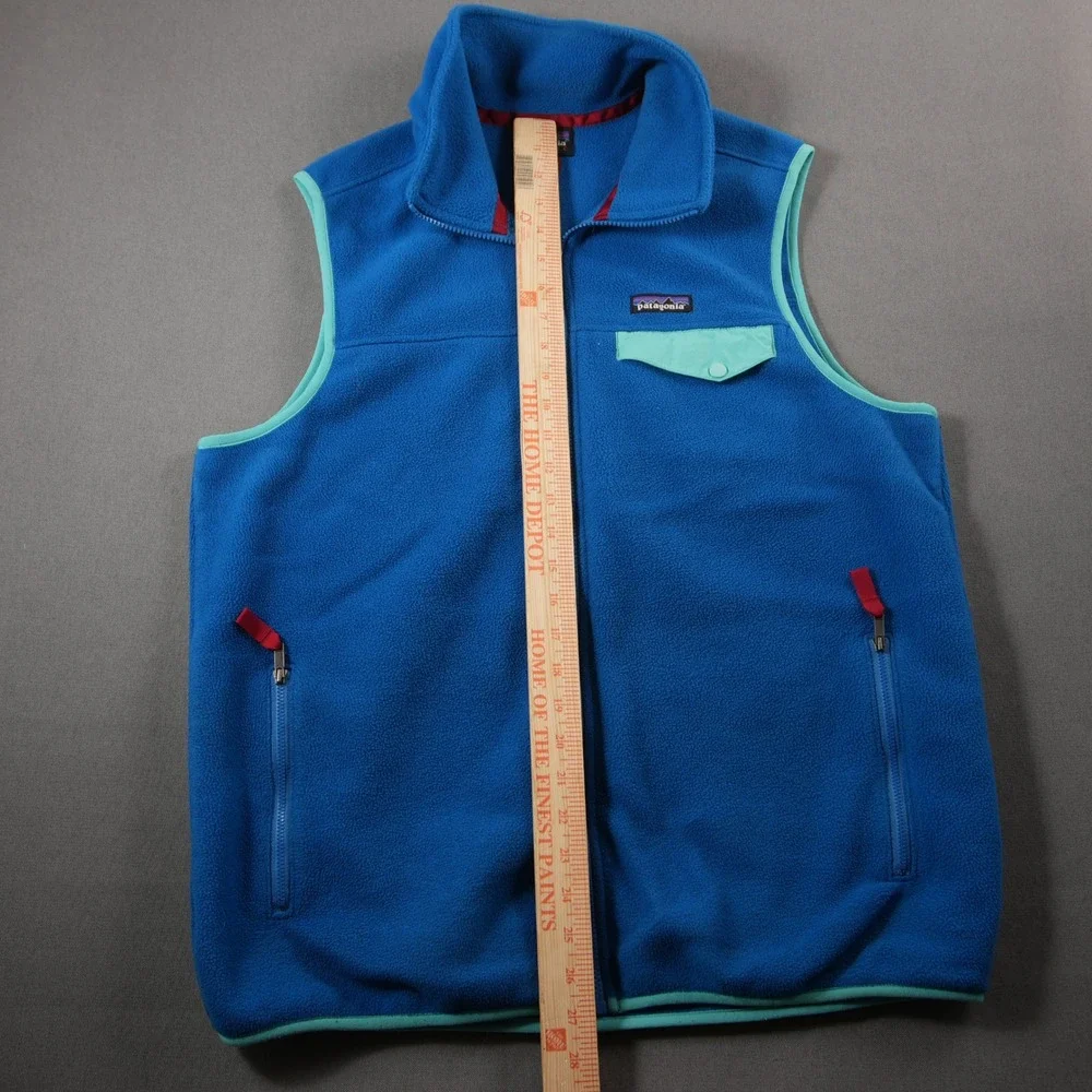 Patagonia Synchilla Full Zip Fleece Men L Vest Retro Office Castal Nautical Hike